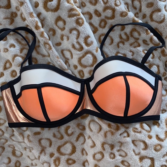Triangl Gold, Orange, & White Bikini Top - Picture 1 of 4